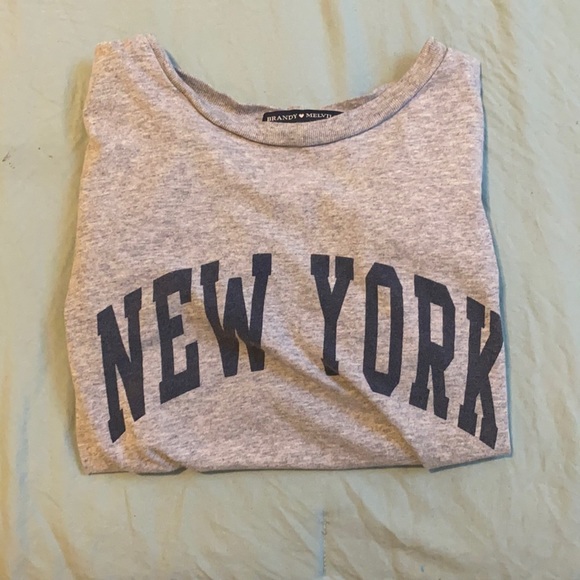 Brandy Melville Dresses & Skirts - BRANDY MELVILLE New York Crop Tee One Size